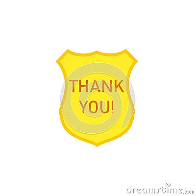 Thank you police badge Vector Illustration