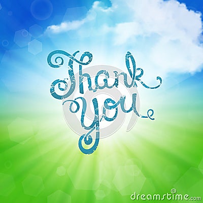 Thank you poster Vector Illustration