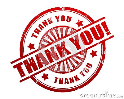 Thank you rubber stamp illustration Cartoon Illustration