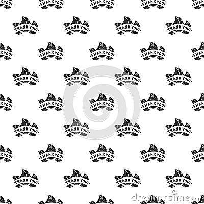 Thank you seamless pattern Vector Illustration