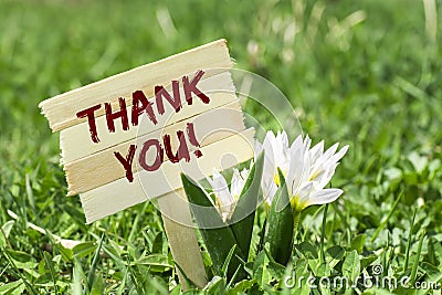 Thank you sign Stock Photo