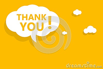 Thank you speech bubble banner vector with copy space for business, marketing, flyers, bunners, presentations and posters. Vector Illustration