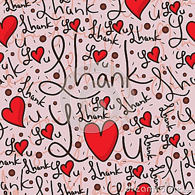 Thank you sweet chocolate seamless pattern Vector Illustration