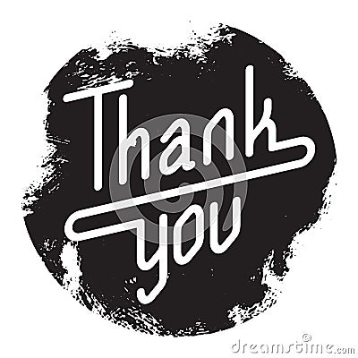 Thank you text lettering vector illustration Vector Illustration