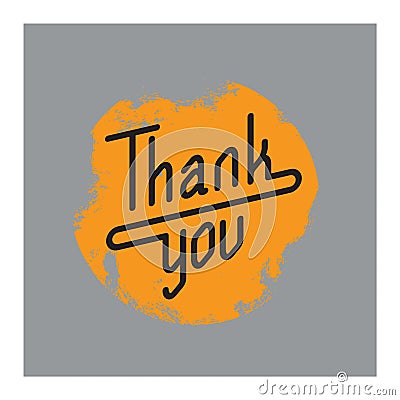 Thank you text lettering vector illustration Vector Illustration