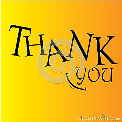 Thank You Vector Template Design Illustration - Vector Vector Illustration