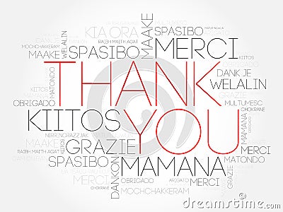 Thank You Word Cloud concept Stock Photo