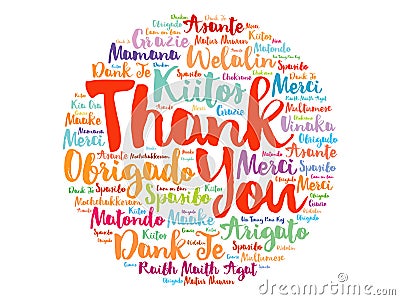 Thank You Word Cloud concept Stock Photo