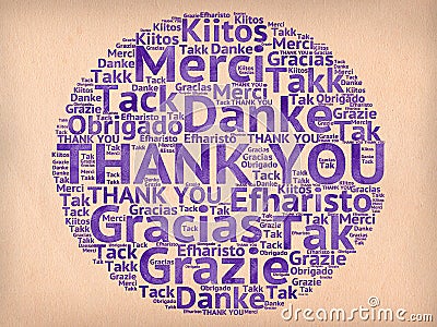 Thank You words Stock Photo