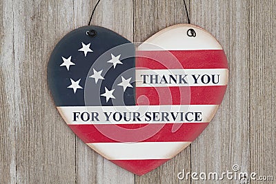 Thank you for your service message Stock Photo