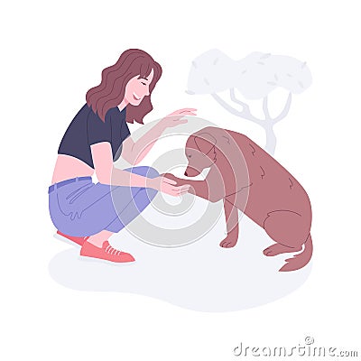 Thankful pet isolated cartoon vector illustrations. Vector Illustration