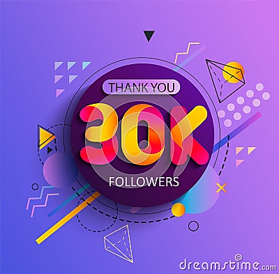 Thanks for the 30000 followers. Vector Illustration