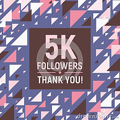 Thanks for following. Social network banner template design Vector Illustration