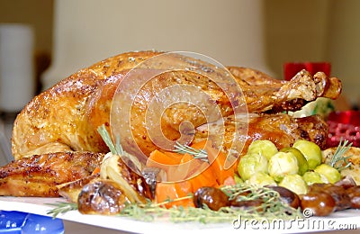 roasted turkey Stock Photo