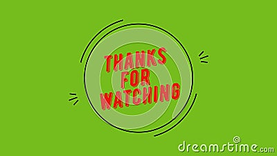 Thank You for Watching Green Screen Text Animation Stock Video - Video of  concept, message: 194058815