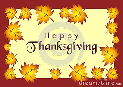 Thanksgiving Card Vector Illustration