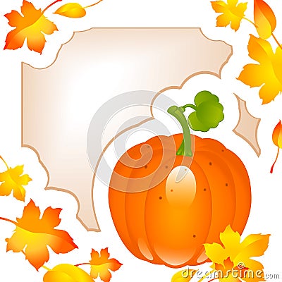 Thanksgiving card. autumn background Vector Illustration