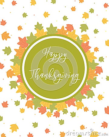 Thanksgiving Card Vector Vector Illustration