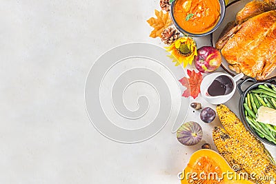 Thanksgiving celebration dinner set Stock Photo