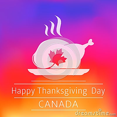 Thanksgiving Day Canada Blurred Background Vector Illustration