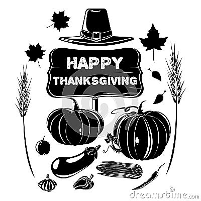 Thanksgiving design. Harvest festival Vector Illustration