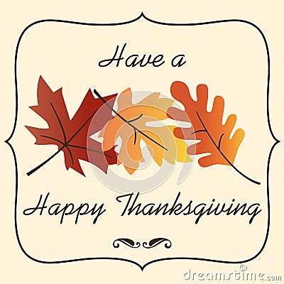 Thanksgiving graphic with overlapping gradient leaves Stock Photo