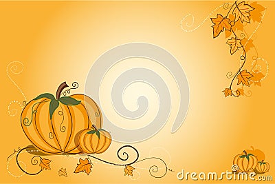 Thanksgiving greeting card - pumpkin Vector Illustration