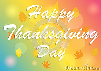 Thanksgiving holiday greetings, autumn Vector Illustration