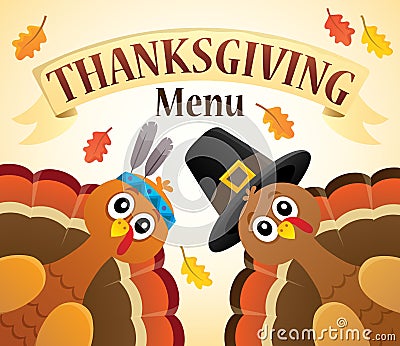 Thanksgiving menu theme image 6 Vector Illustration