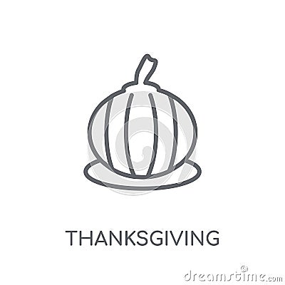 Thanksgiving ornament linear icon. Modern outline Thanksgiving o Vector Illustration