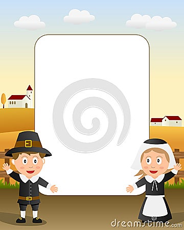 Thanksgiving Photo Frame [4] Vector Illustration