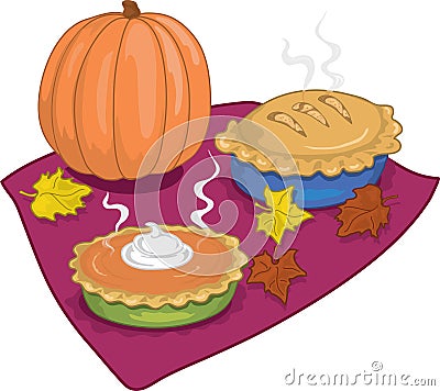 Thanksgiving pies Vector Illustration