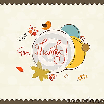 Thanksgiving poster for thanksgiving day celebration. Stock Photo