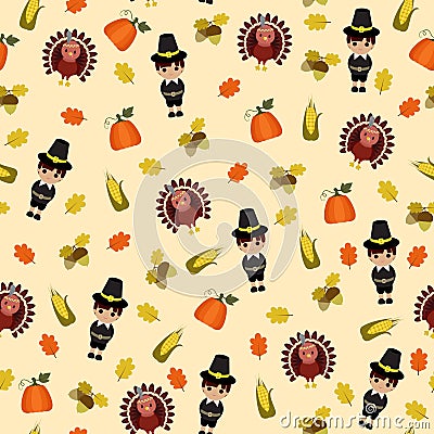 Thanksgiving seamless wallpaper Vector Illustration