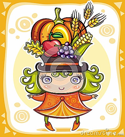 Thanksgiving theme 11 Vector Illustration