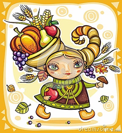 Thanksgiving theme 12 Vector Illustration