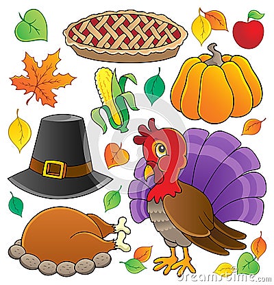 Thanksgiving theme collection 1 Vector Illustration