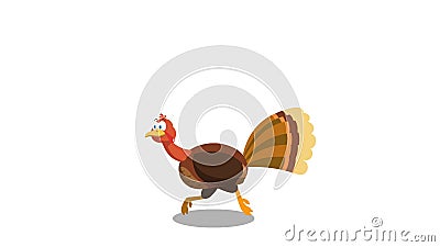 Thanksgiving Turkey Bird Cartoon Character Running Stock Footage - Video of  harvest, animal: 191984674
