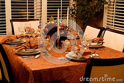 Thanksgiving Turkey Dinner Stock Photo