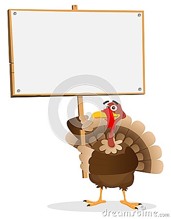 Thanksgiving Turkey Sign Vector Illustration