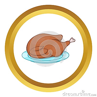 Thanksgiving turkey vector icon Vector Illustration