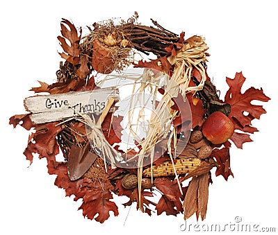 Thanksgiving Wreath Stock Photo