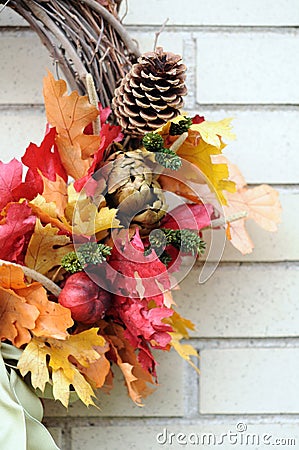 Thanksgiving wreath Stock Photo