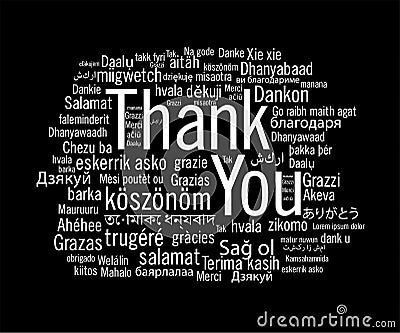 Thank you collage in 50+ languages Vector Illustration