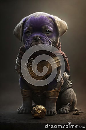 Thanos, if he was a puppy. Art illustration Cartoon Illustration