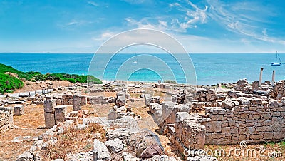 Tharros by the sea Stock Photo