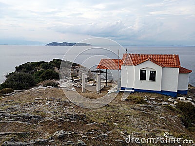 Ekklisia Dodeka Apostoli - traditional small church in Greece Stock Photo