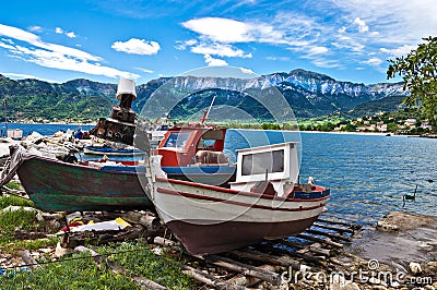 Thassos fishing Stock Photo