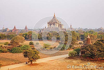 Thatbyinnyu Temple in Bagan, Myanmar Editorial Stock Photo