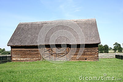 Thatched Barn Stock Photo